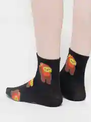 Черный носки женские, с принтом