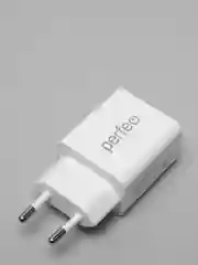 Сетевое зарядное устройство с двумя разъемами USB, 2.4А, Perfeo