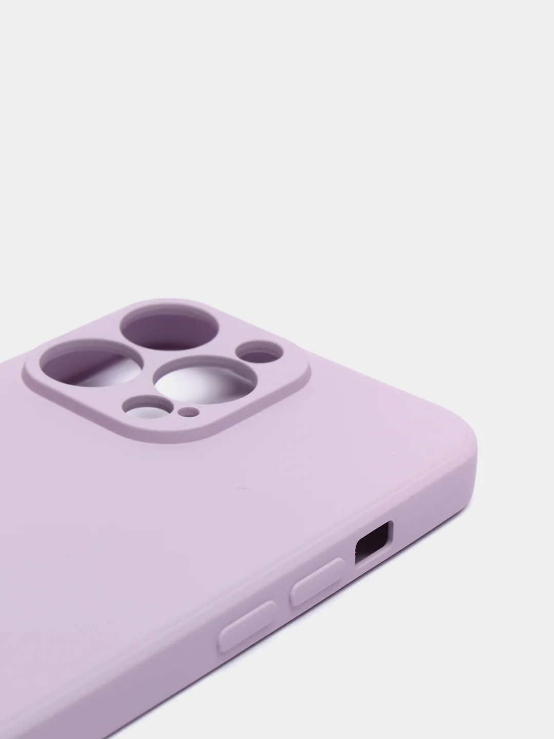 Сиреневый силиконовый чехол с шёлковым покрытием для iPhone 13 Mini, 13 Pro Max