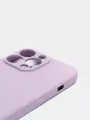 Сиреневый силиконовый чехол с шёлковым покрытием для iPhone 13 Mini, 13 Pro Max