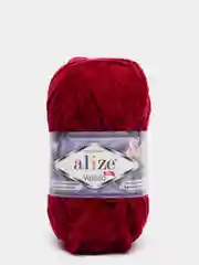 Вишнёвый пряжа плюшевая Alize Velluto