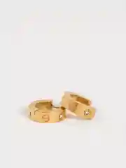 Золотой серьги-гвоздики с камнем