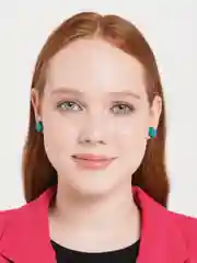 Зеленый серьги гвоздики из дерева