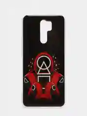 Кораллово-розовый чехол Xiaomi Redmi 9, Сяоми Редми 9 с рисунком Игра в кальмара