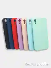 Чехол для iPhone XR матовый силиконовый с закрытым низом и бархатом внутри