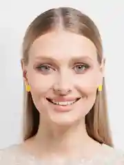 Желтый серьги - классика