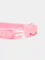 Розовый ошейник для кошек и собак мелких пород, с колокольчиком