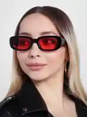 Розовый очки солнцезащитные, имиджевые, с чехлом и салфеткой