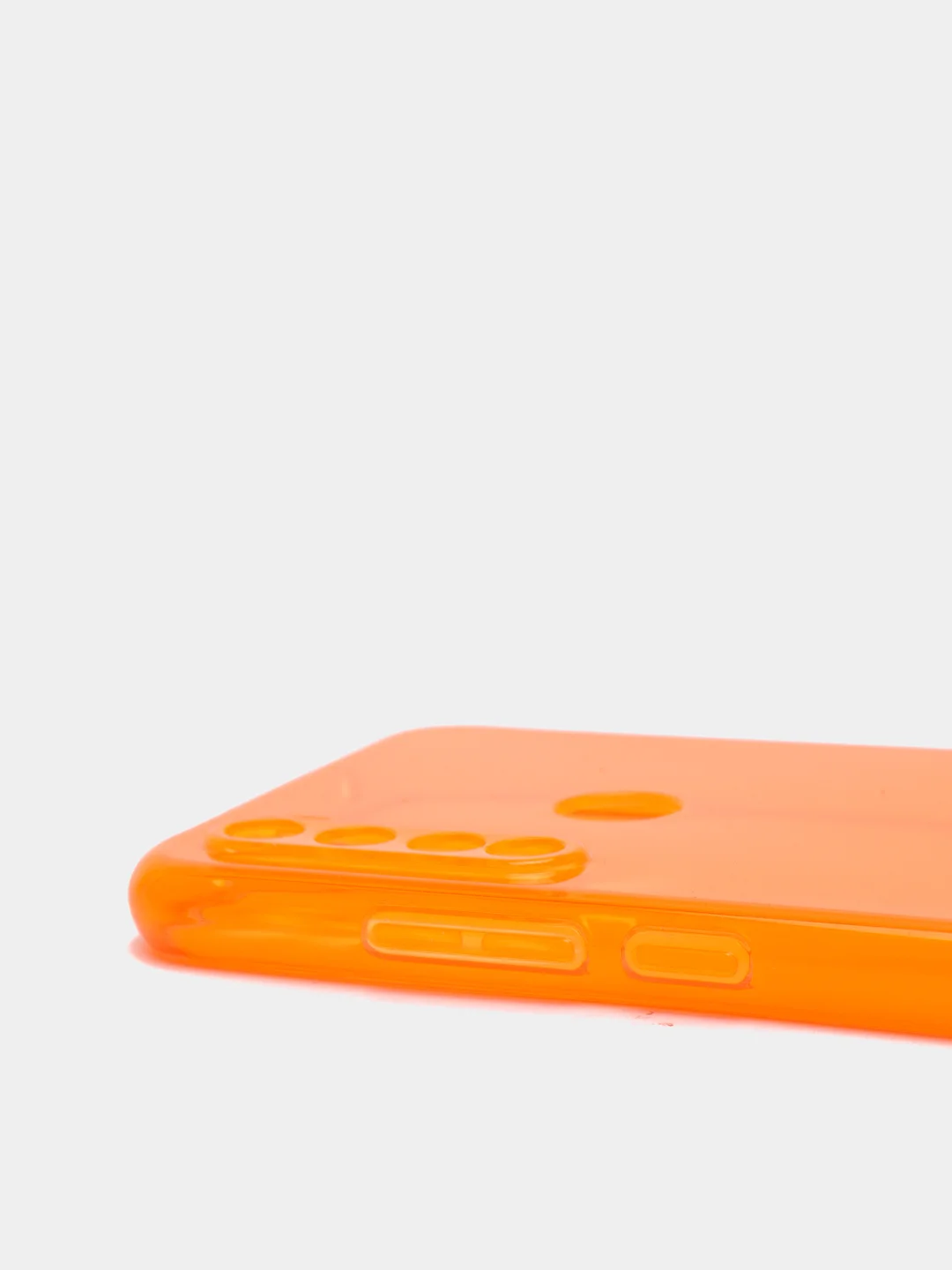 Оранжевый чехол Xiaomi Redmi Note 8, Note 8 2021, Редми Нот 8 прозрачный плотный неоновый с оттенком