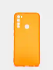 Оранжевый чехол Xiaomi Redmi Note 8, Note 8 2021, Редми Нот 8 прозрачный плотный неоновый с оттенком