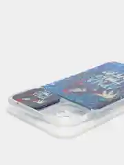 Темно-синий чехол iPhone 11 силиконовый переливающийся жидкий с блестками и защитой камеры
