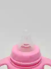 Розовый бутылочка Baby Land, 240 мл, с ручками, силиконовой классической соской Air System