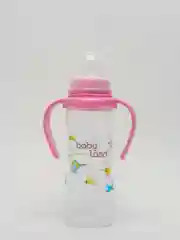 Розовый бутылочка Baby Land, 240 мл, с ручками, силиконовой классической соской Air System