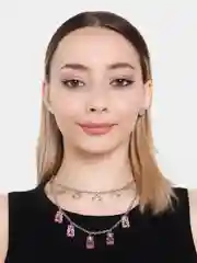 Красный двойная цепочка на шею, с подвесками