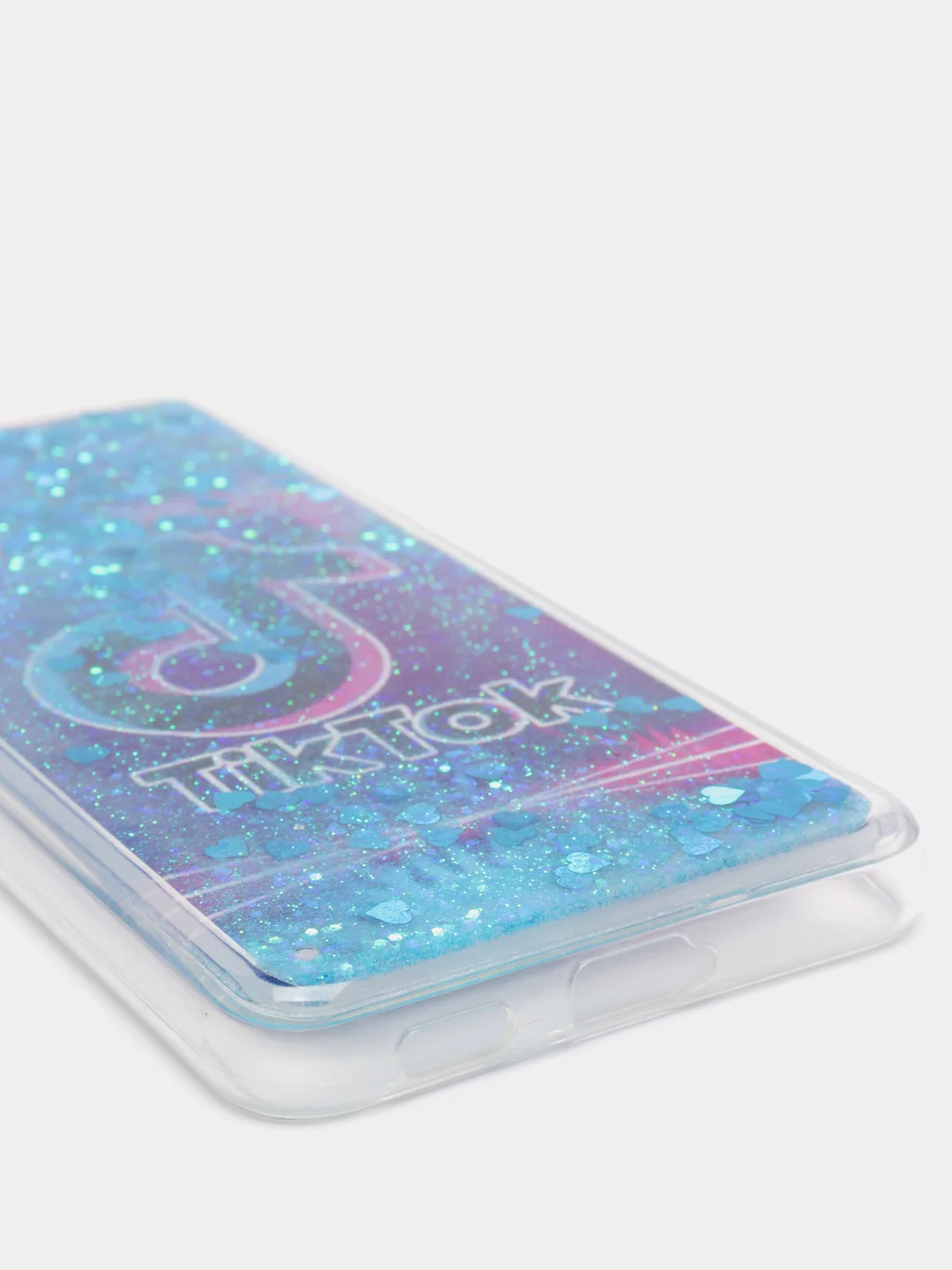 Индиго чехол Samsung Galaxy S21, S21+ / S21 Plus силиконовый, переливающийся, жидкий, с блестками