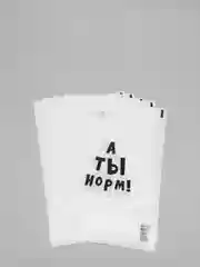 Пакет с надписью "А ты норм", размер 20*30 см (5 шт)