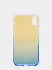 Голубой чехол iPhone XR, Xs Max силиконовый прозрачный с градиентом