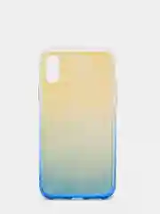 Голубой чехол iPhone XR, Xs Max силиконовый прозрачный с градиентом