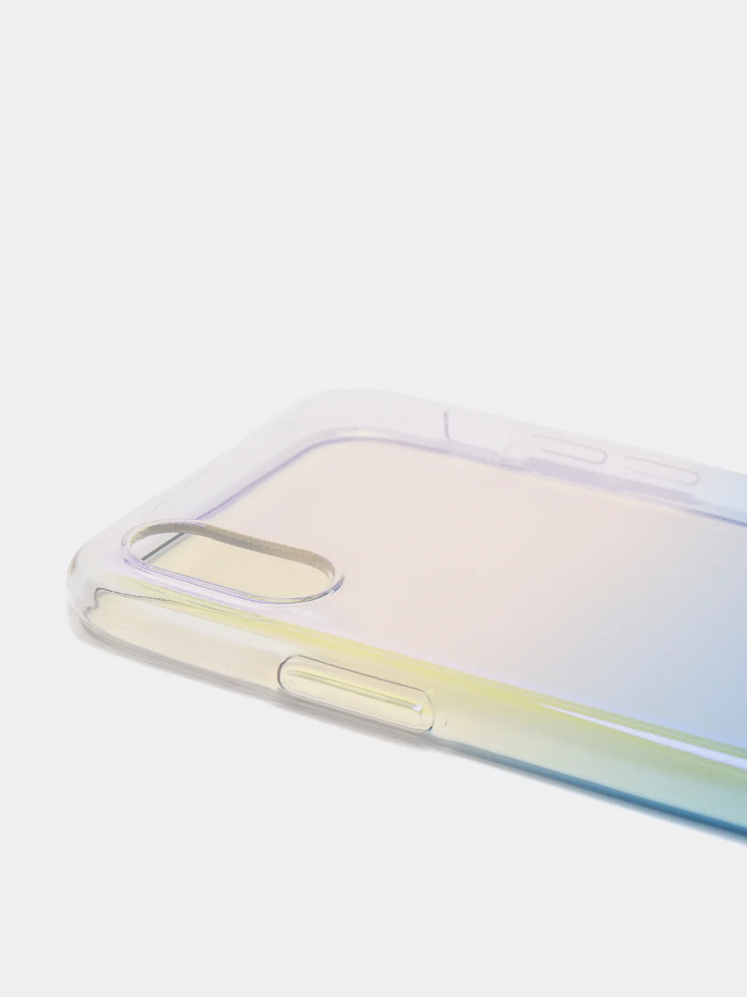 Голубой чехол iPhone XR, Xs Max силиконовый прозрачный с градиентом