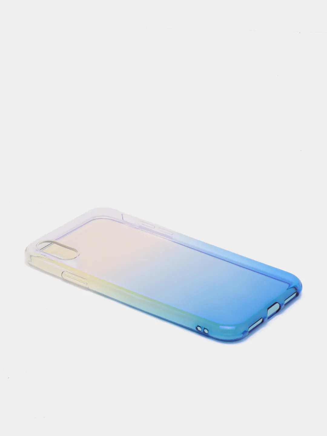 Голубой чехол iPhone XR, Xs Max силиконовый прозрачный с градиентом