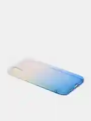 Голубой чехол iPhone XR, Xs Max силиконовый прозрачный с градиентом