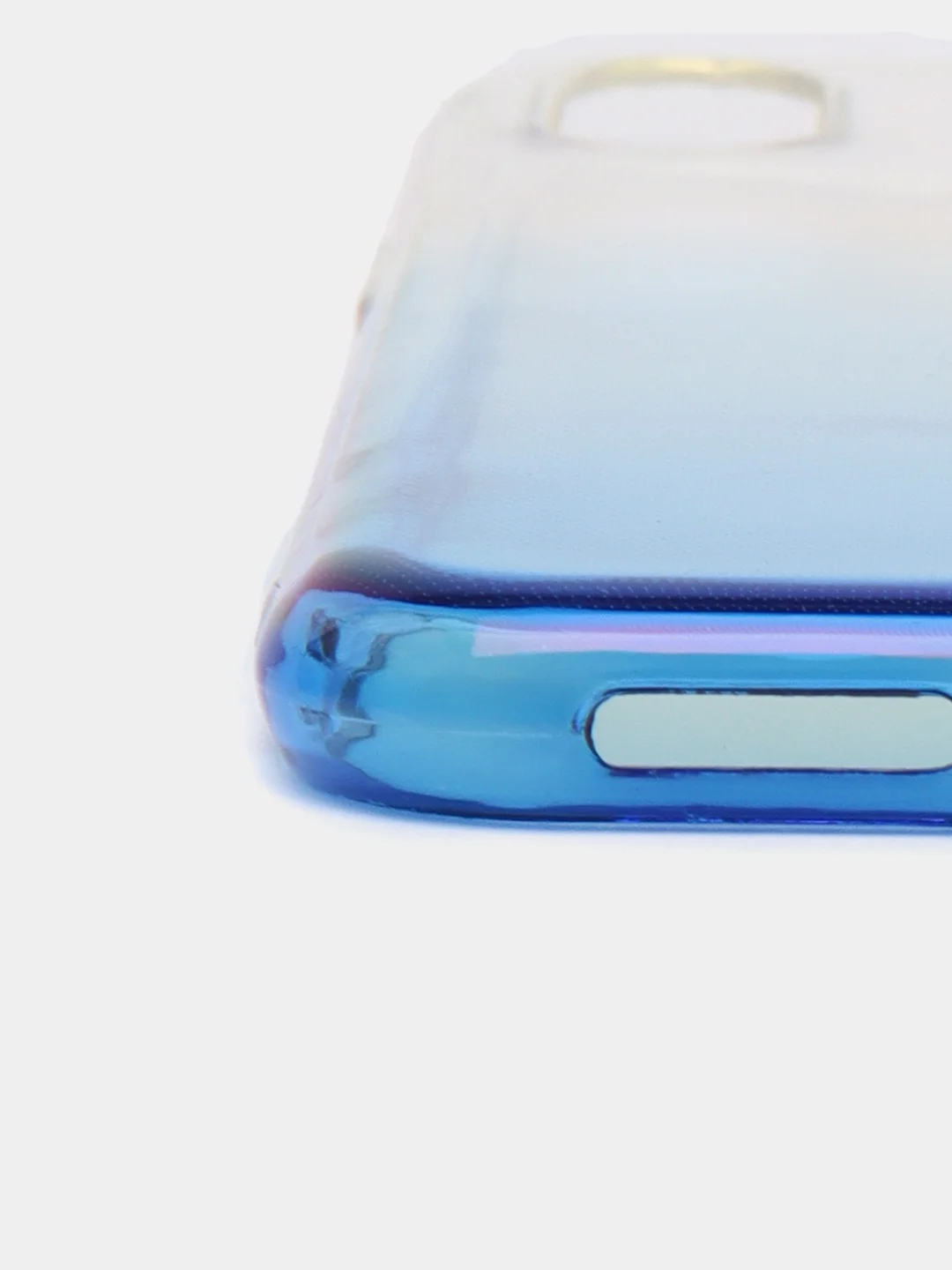 Голубой чехол iPhone XR, Xs Max силиконовый прозрачный с градиентом
