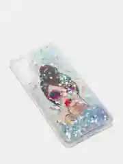 Ледяной чехол Samsung Galaxy S21, S21+ / S21 Plus силиконовый, переливающийся, жидкий, с блестками