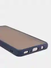 Темно-синий чехол Samsung Galaxy A41, Самсунг Галакси А41 пластиковый матовый с цветными кнопками