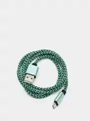 Зеленый кабель micro USB, Type-C, для зарядки и передачи данных