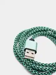 Зеленый кабель micro USB, Type-C, для зарядки и передачи данных
