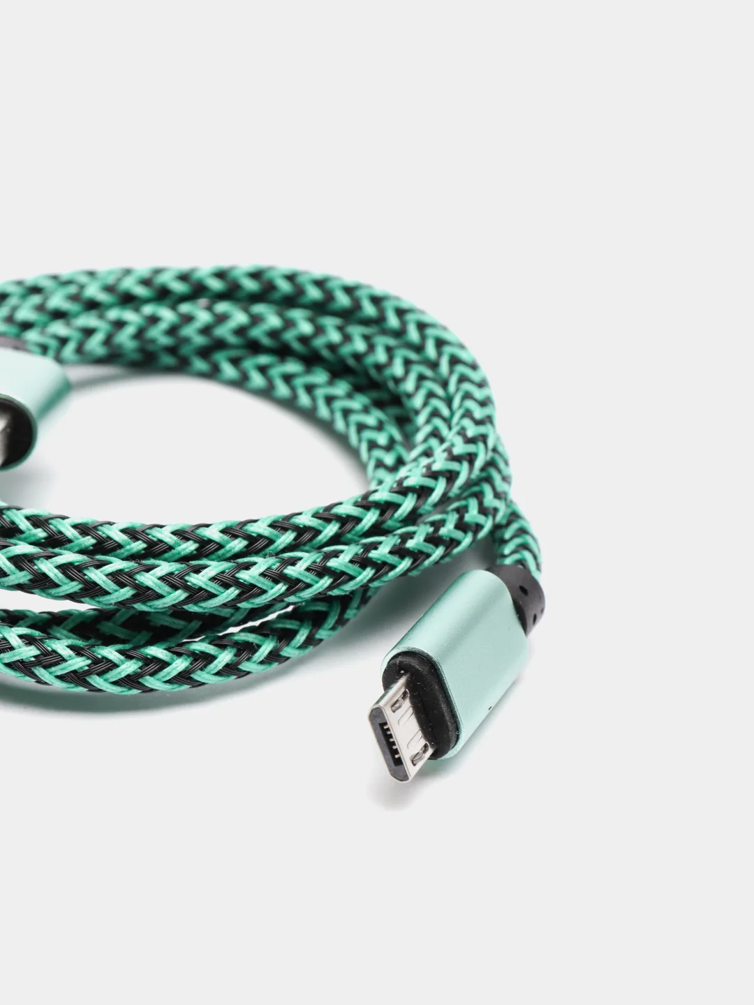 Зеленый кабель micro USB, Type-C, для зарядки и передачи данных