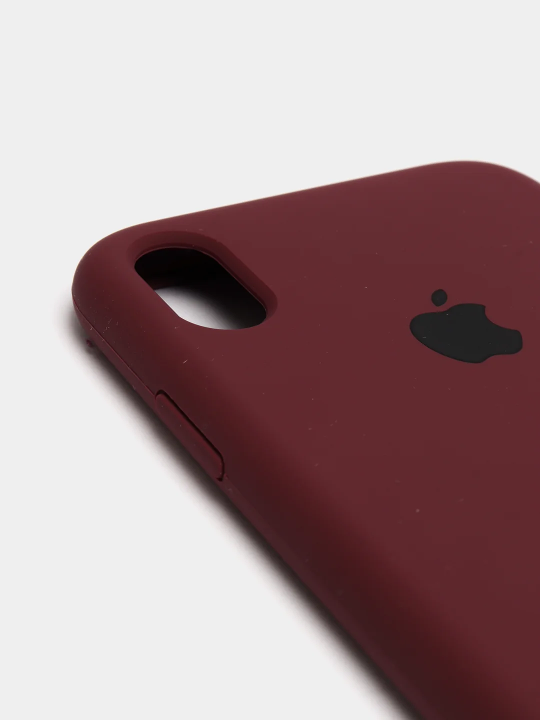 Бордовый чехол не пачкающийся с бархатом внутри iPhone XR