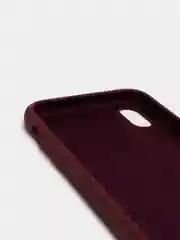 Бордовый чехол не пачкающийся с бархатом внутри iPhone XR