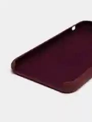 Бордовый чехол не пачкающийся с бархатом внутри iPhone XR