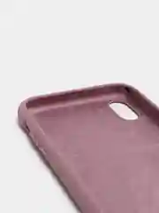 Тёмно-розовый чехол не пачкающийся с бархатом внутри iPhone XR