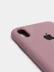 Тёмно-розовый чехол не пачкающийся с бархатом внутри iPhone XR