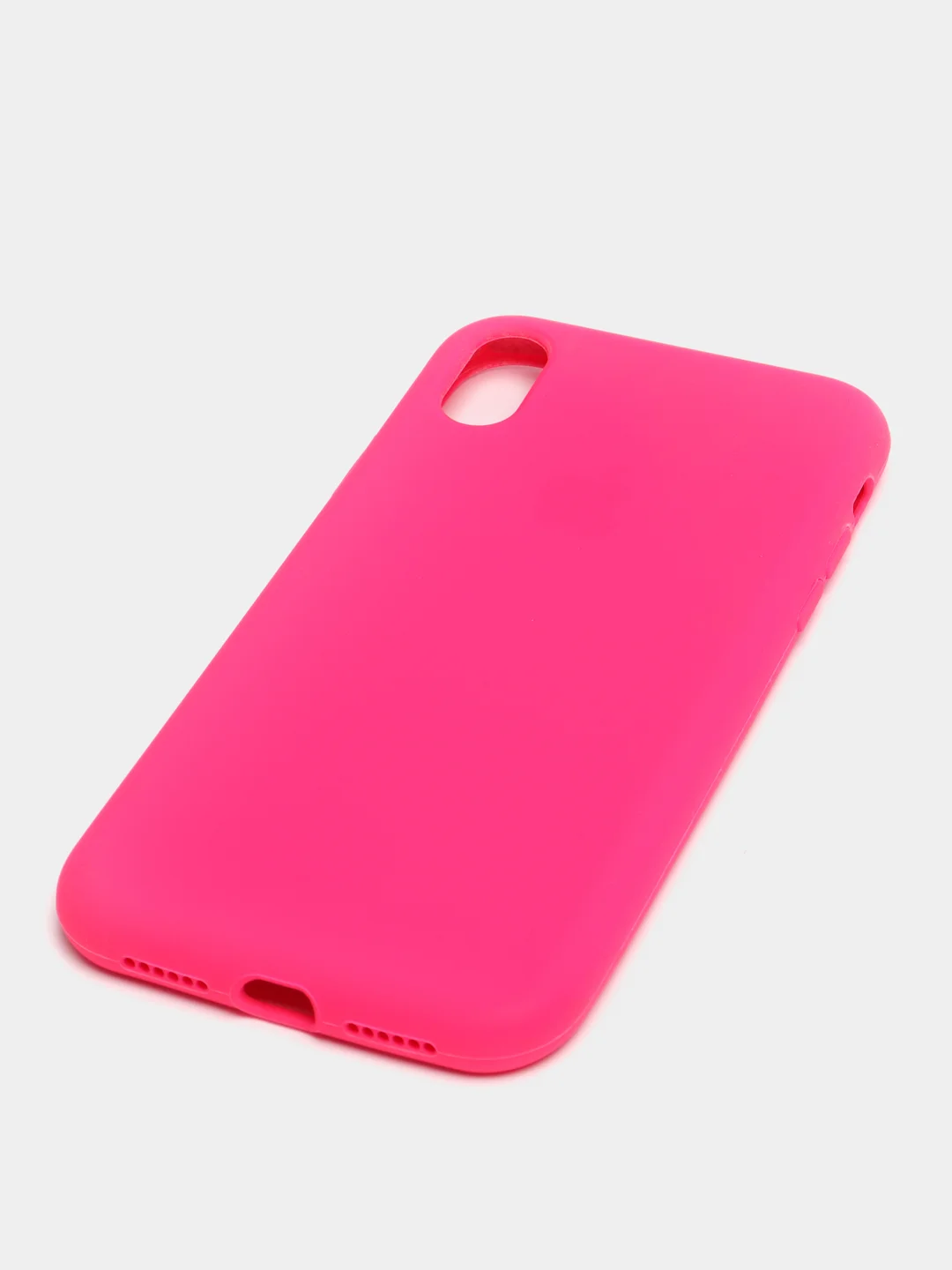 Фуксия чехол не пачкающийся с бархатом внутри iPhone XR