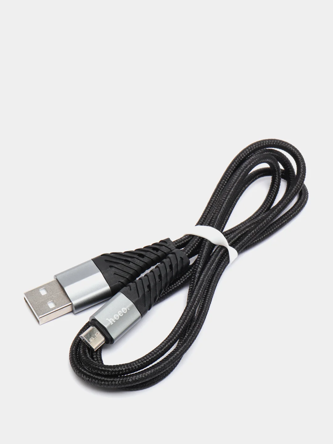 Серый usb кабель для быстрой зарядки 2.4 А и передачи данных Hoco X 38 micro, type c, Apple