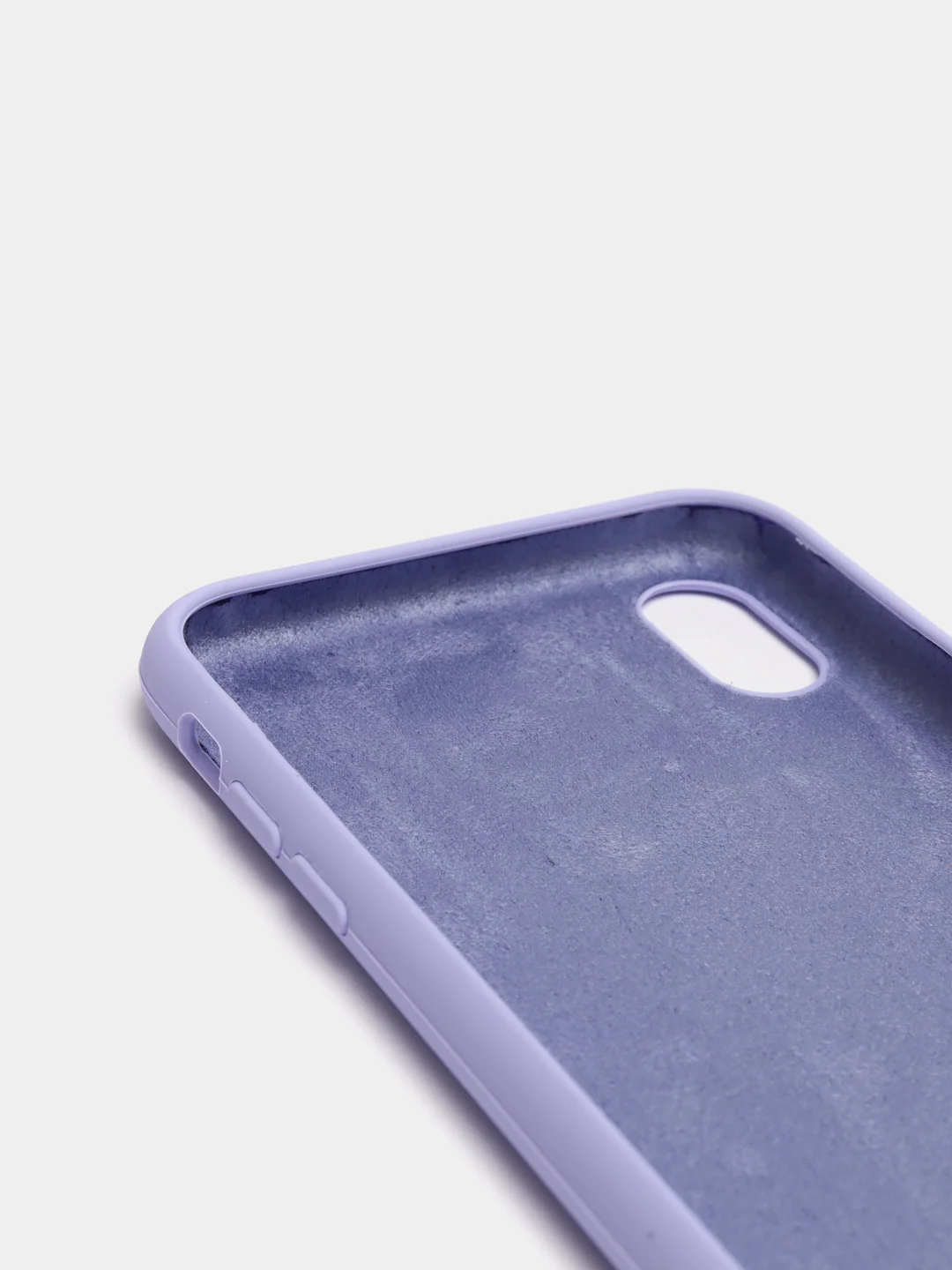 Лавандовый чехол не пачкающийся с бархатом внутри iPhone XR