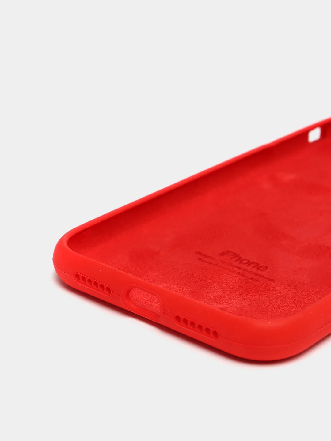 Красный чехол не пачкающийся с бархатом внутри iPhone XR