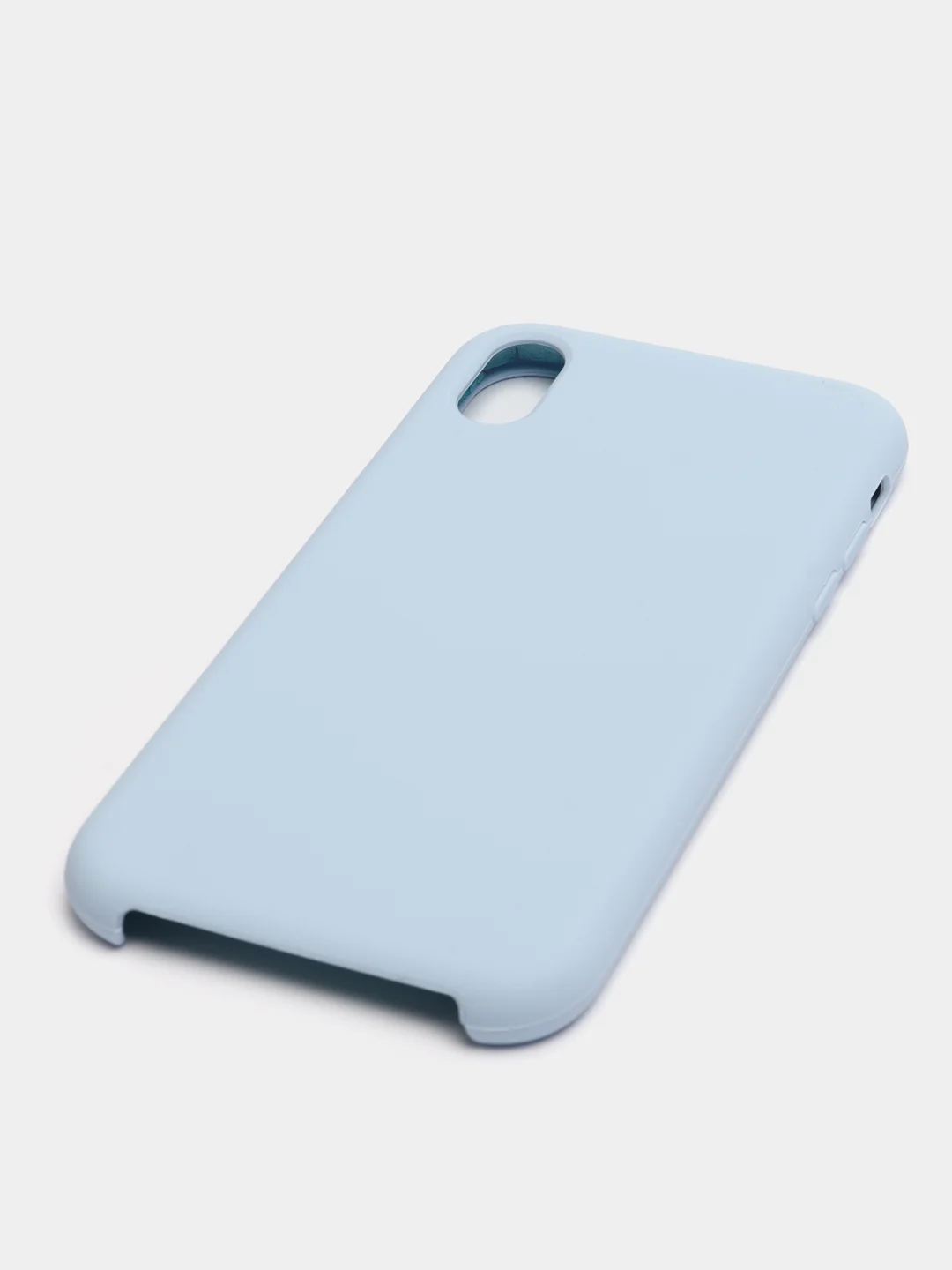 Небесно-голубой чехол не пачкающийся с бархатом внутри iPhone XR