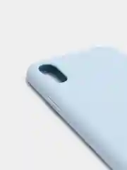 Небесно-голубой чехол не пачкающийся с бархатом внутри iPhone XR
