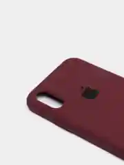 Тёмно-розовый чехол с бархатом внутри IPhone X / XS