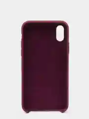 Тёмно-розовый чехол с бархатом внутри IPhone X / XS