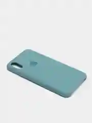 Тёмно-бирюзовый чехол с бархатом внутри IPhone X / XS