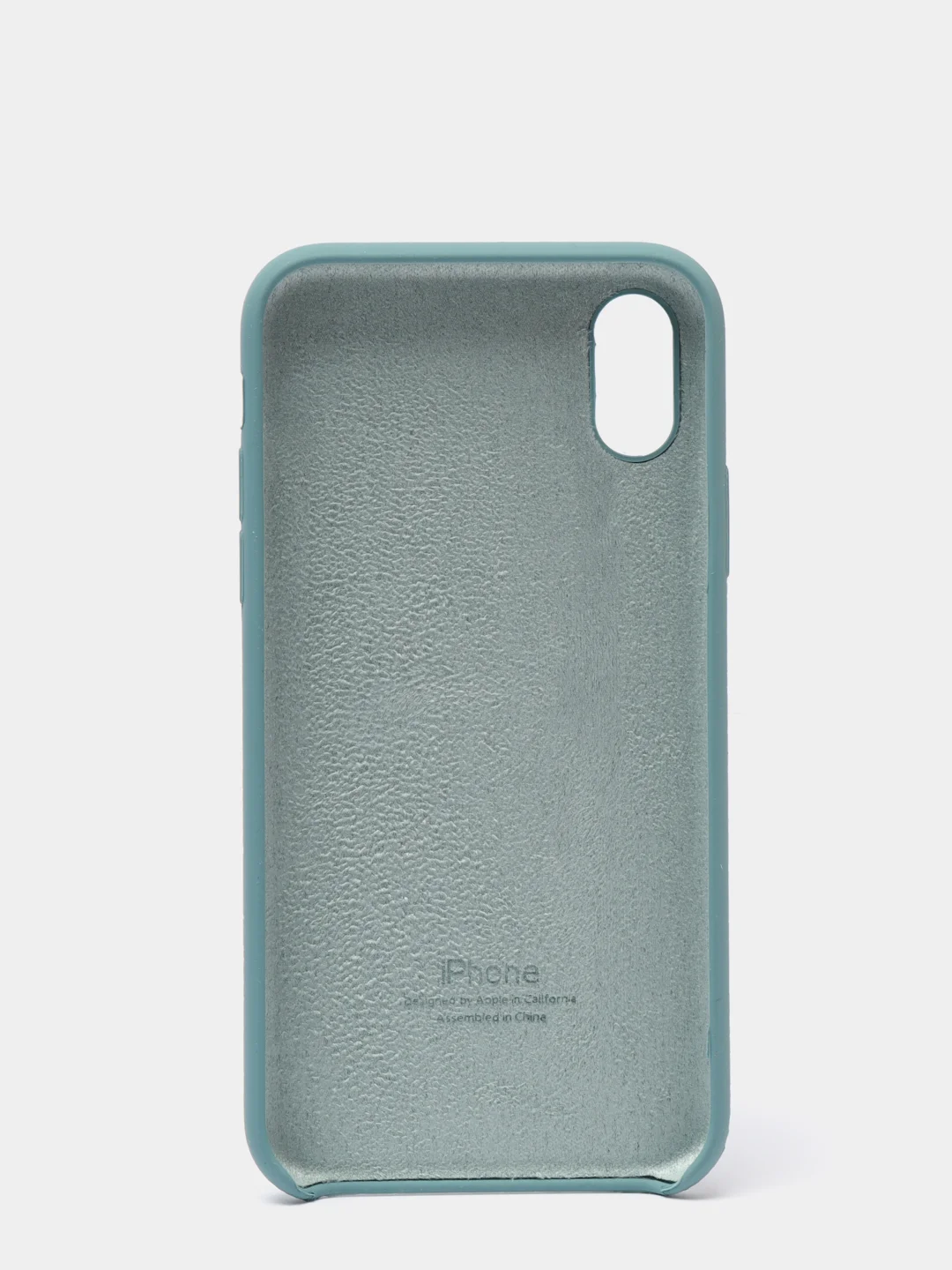 Тёмно-бирюзовый чехол с бархатом внутри IPhone X / XS