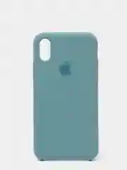 Тёмно-бирюзовый чехол с бархатом внутри IPhone X / XS