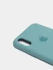 Тёмно-бирюзовый чехол с бархатом внутри IPhone X / XS