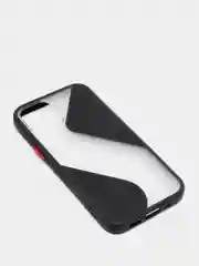 Черный чехол Apple iPhone 12 Mini пластиковый, матовый, с цветными кнопками