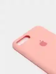 Розовый чехол не пачкающийся с бархатом внутри для Iphone 7 Plus, 8 Plus, 7+, 8+